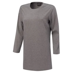 Longshirt mit Rundhalsausschnitt und Rippmuster