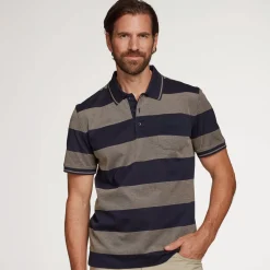 Mercerisiertes Poloshirt gestreift für Herren