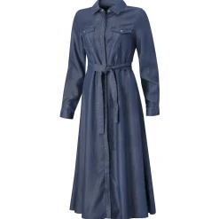 Midi Kleid in Jeansoptik aus Lyocell