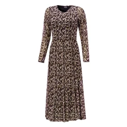 Midi Kleid langarm mit floralem Print