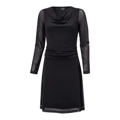 Midi Kleid mit Wasserfallausschnitt und Allover-Print