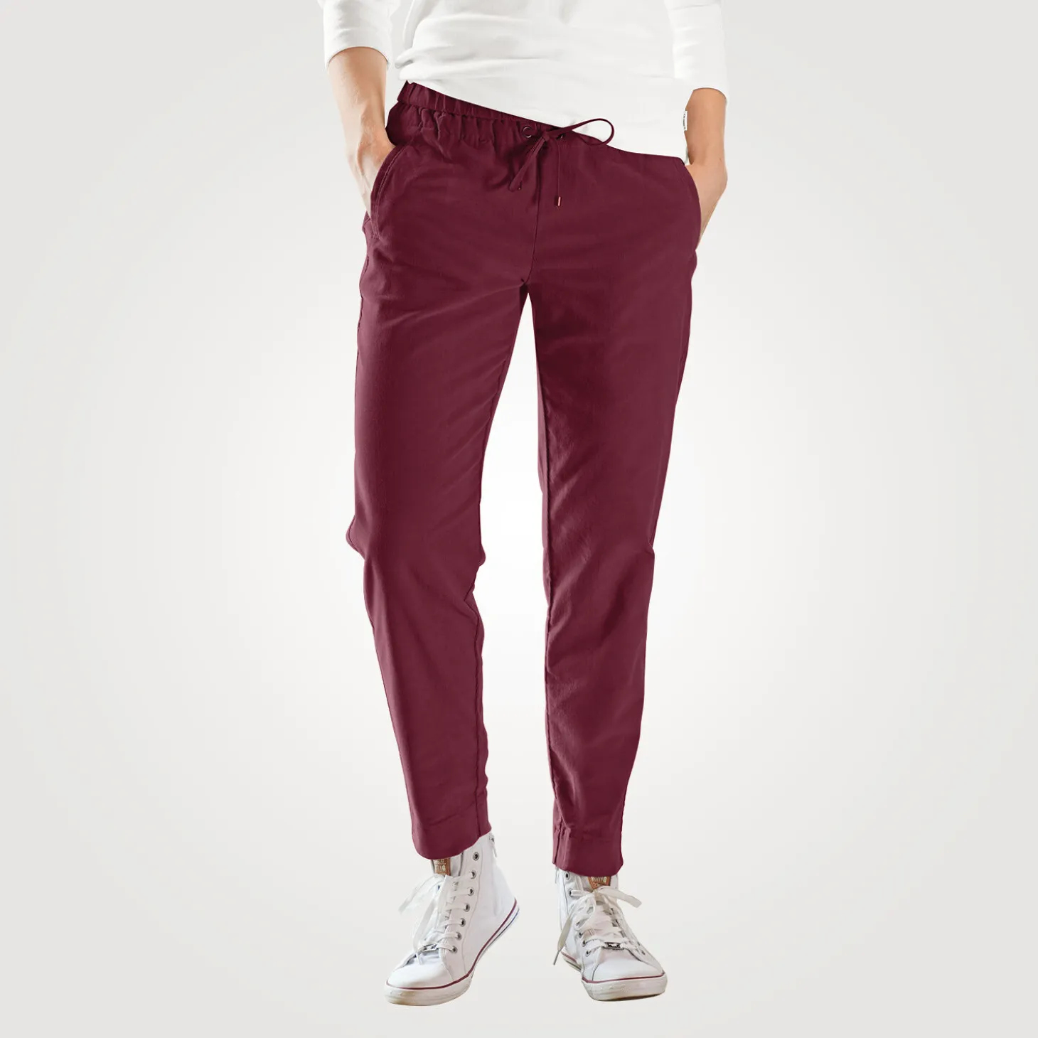 Modische 7/8 Stretch-Cordhose