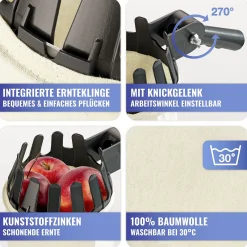 Obstsammler 2in1 mit Teleskopstiel