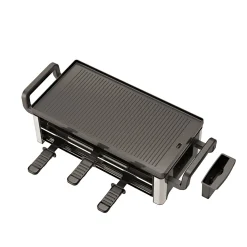 Ohmex Raclette für 8 Personen, 2 Etagen, mit Pfannenset
