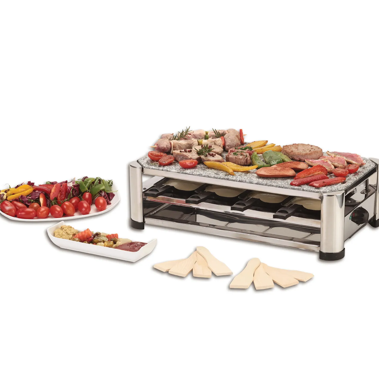 Ohmex Raclette 3in1, 8 Personen