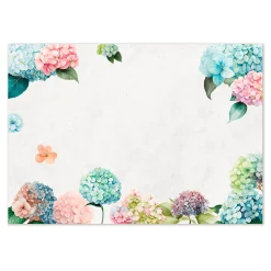 Papiertischset Hortensia