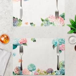 Papiertischset Hortensia