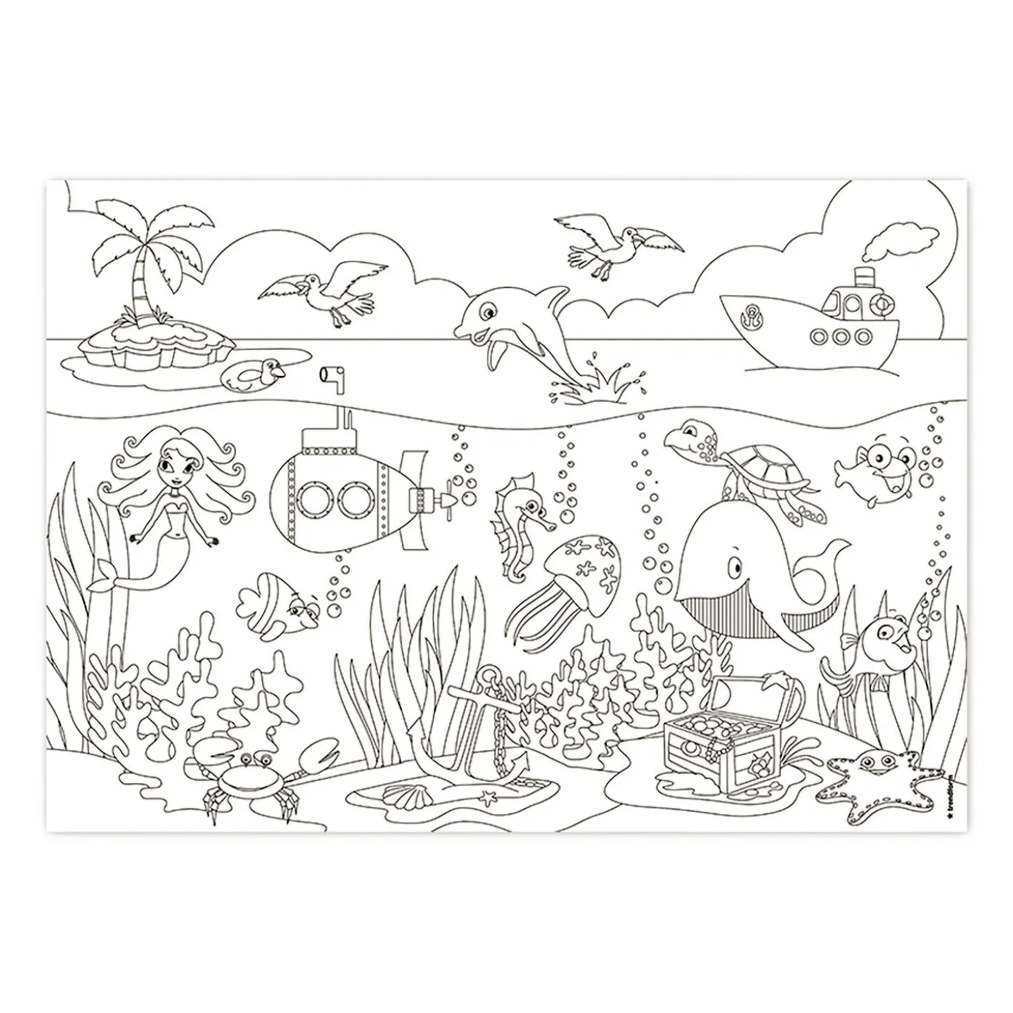 Papiertischset Kids Fun! Color-Me!