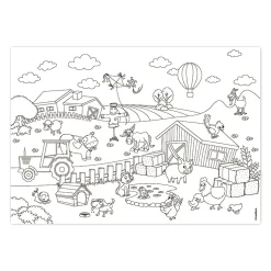 Papiertischset Kids Fun! Color-Me!