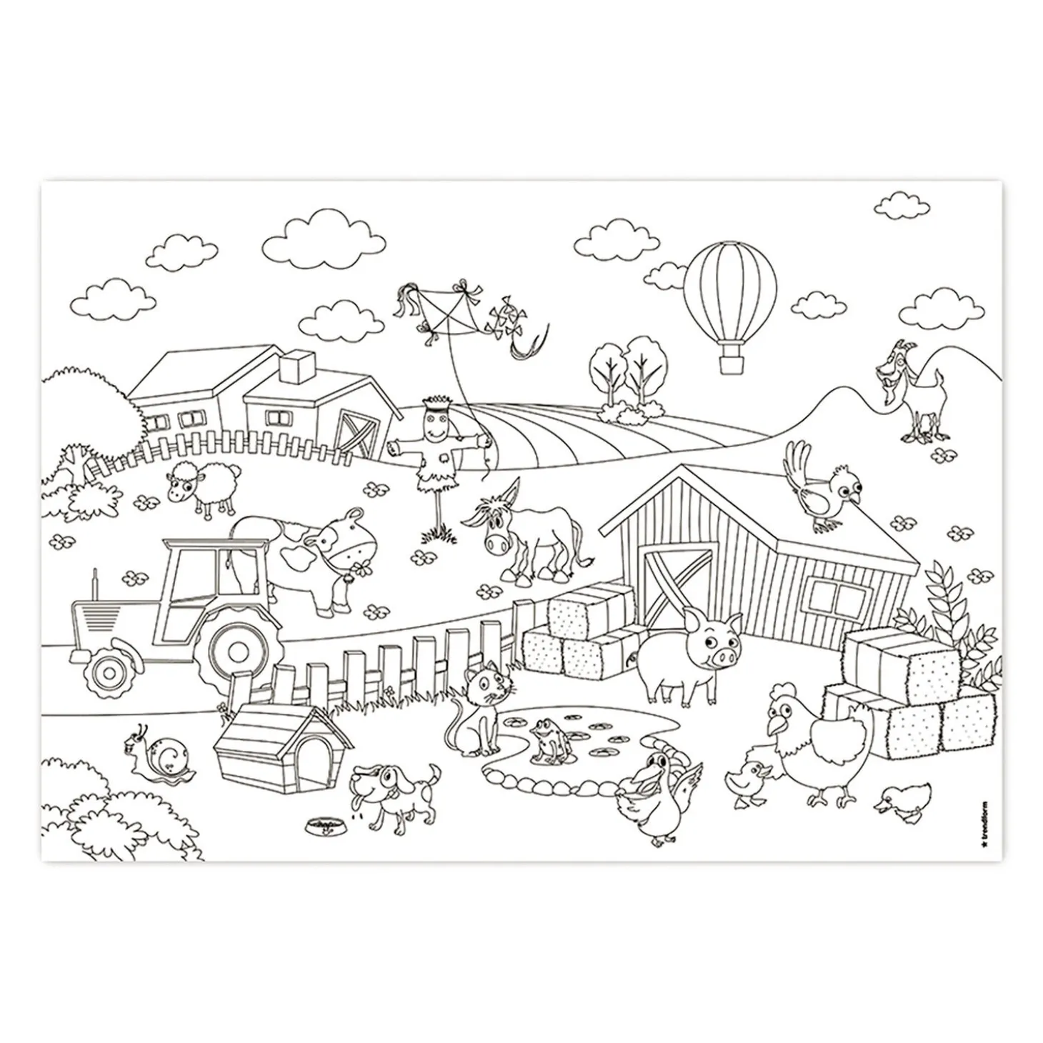 Papiertischset Kids Fun! Color-Me!
