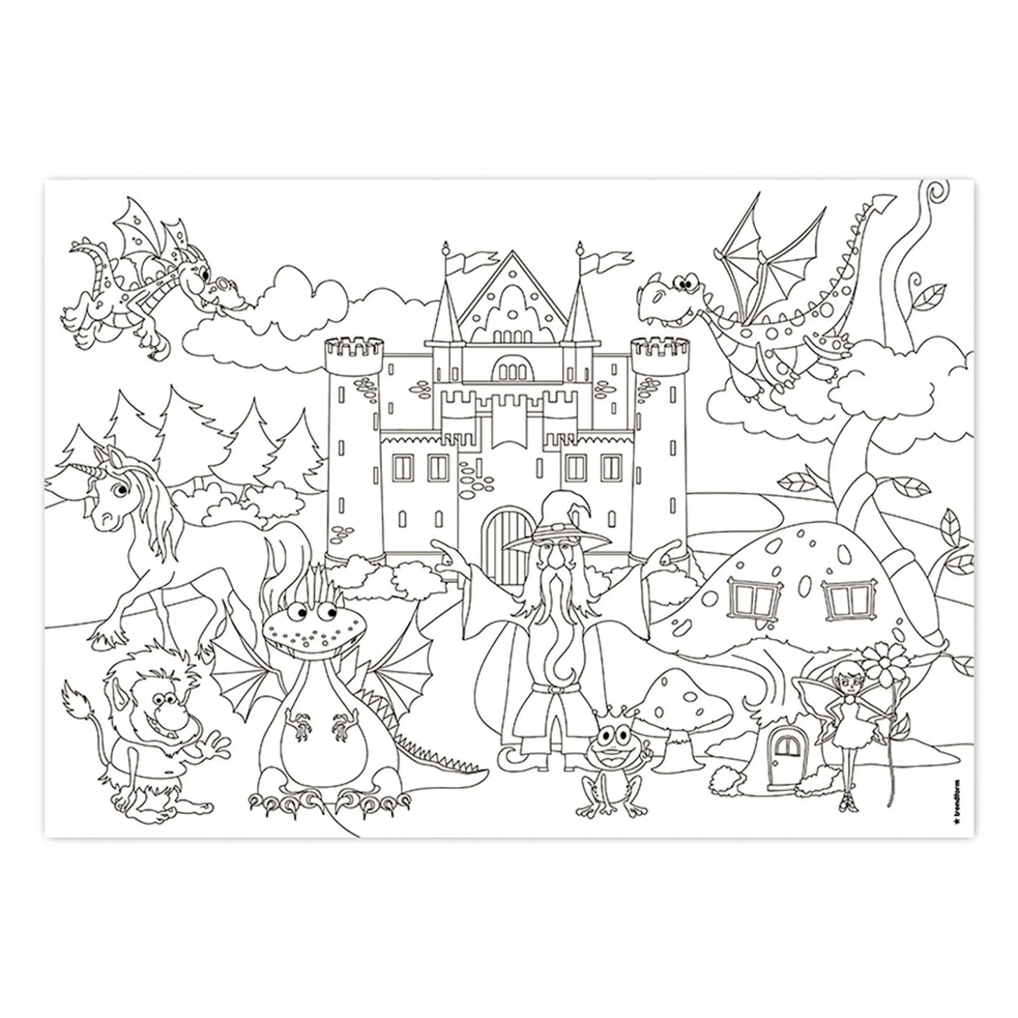 Papiertischset Kids Fun! Color-Me!