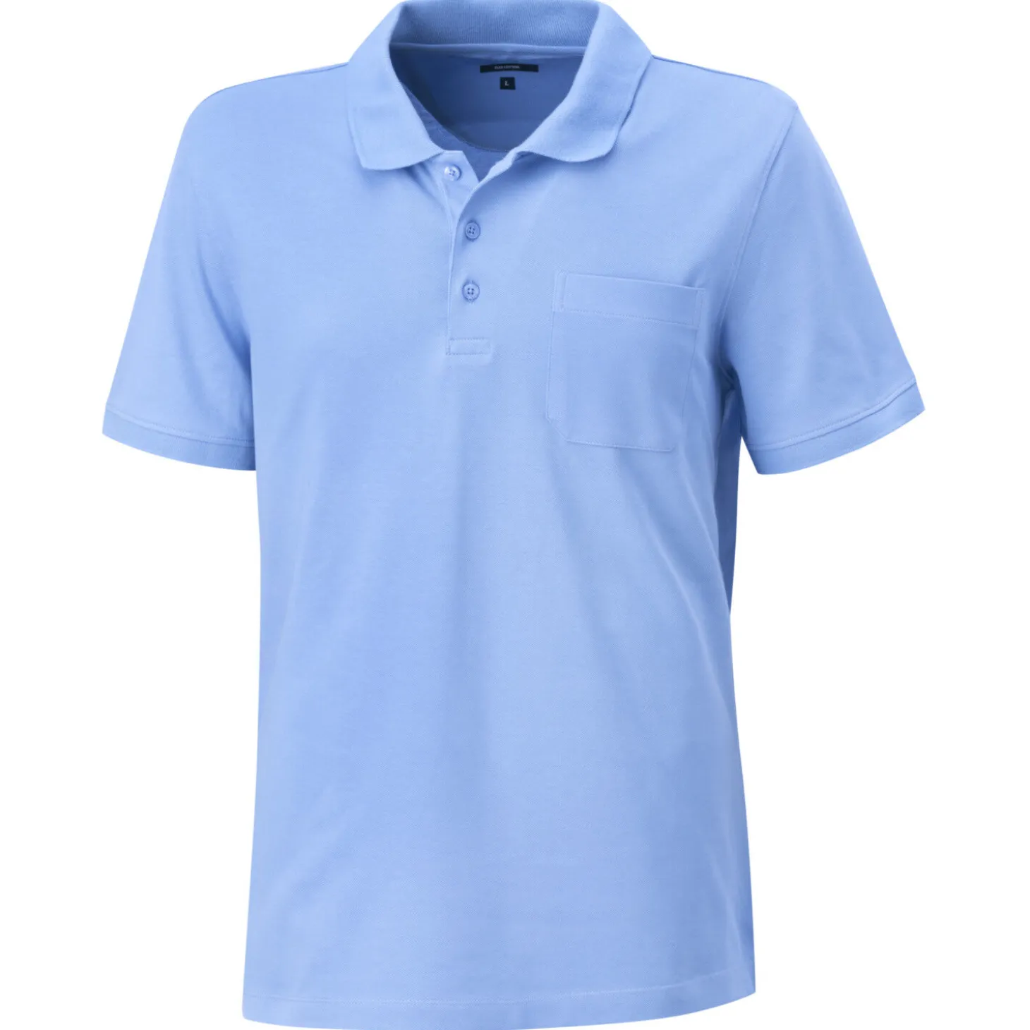 Polo Piqué Shirt uni mit Brusttasche