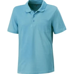 Polo Piqué Shirt uni mit Brusttasche