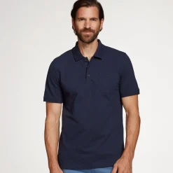 Polo Piqué Shirt uni mit Brusttasche