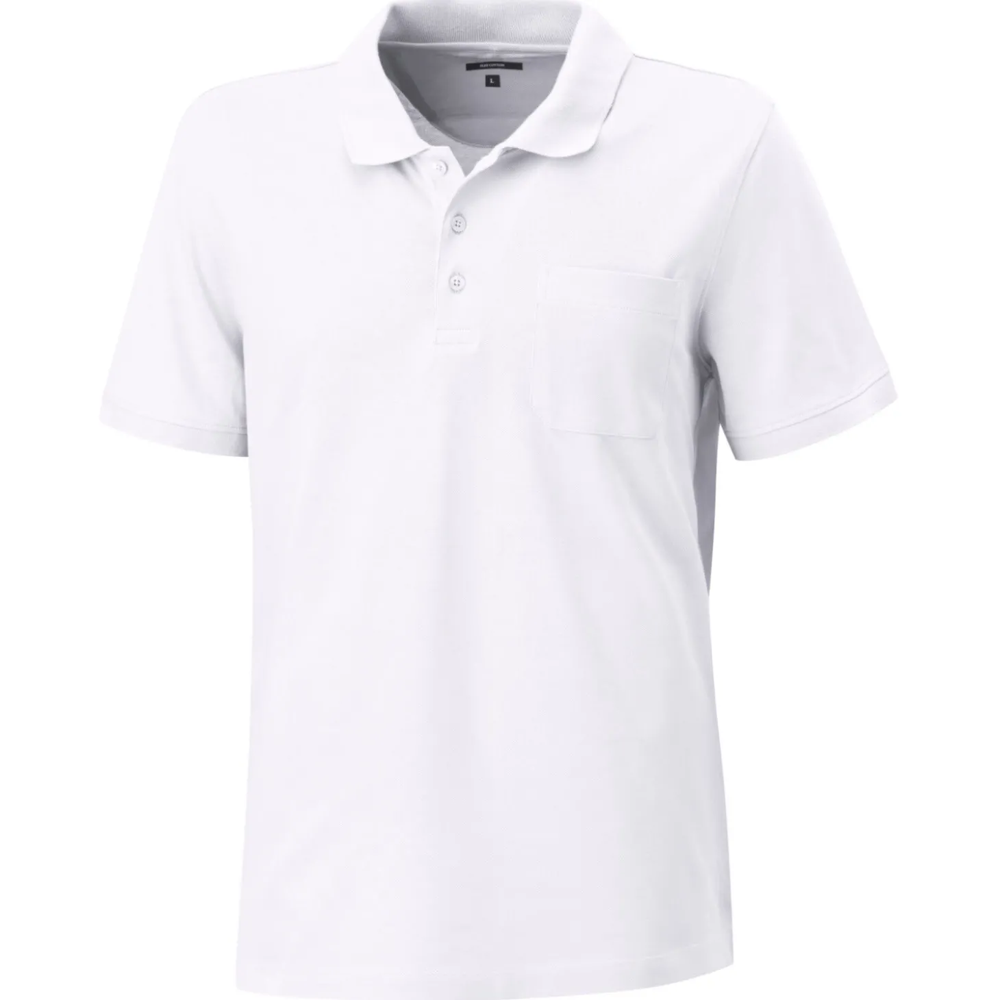 Polo Piqué Shirt uni mit Brusttasche