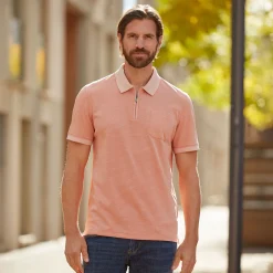 Poloshirt Herren mit Reissverschluss