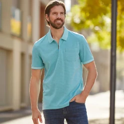 Poloshirt Herren mit Reissverschluss