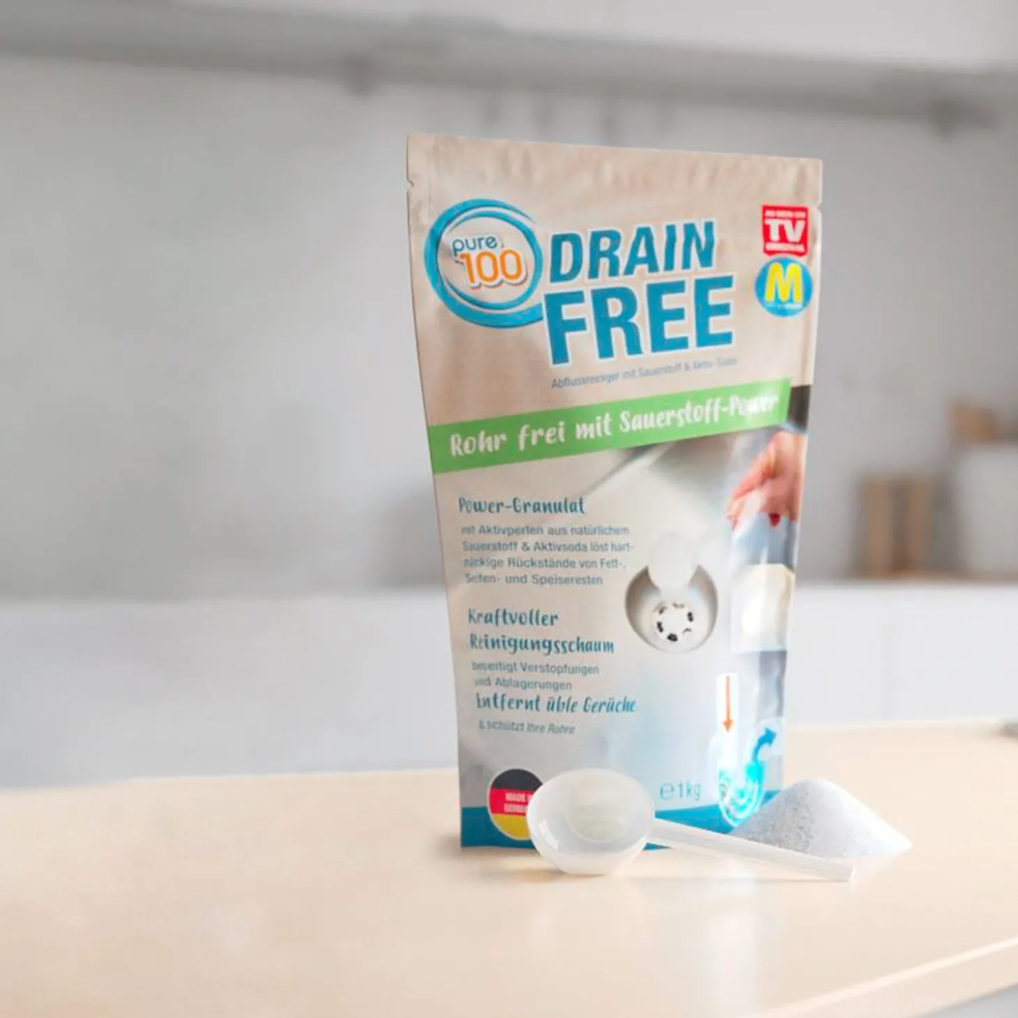Pure 100 Drain Free, Abflussreiniger