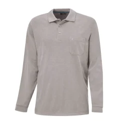 Ragman Herren-Poloshirt langarm uni