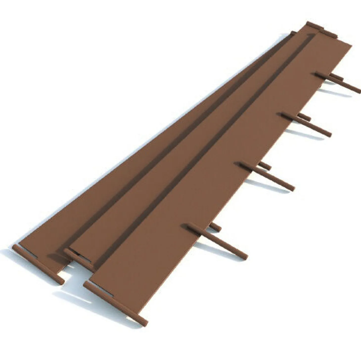 Rasenkante aus Metall 10er Pack à 100 cm