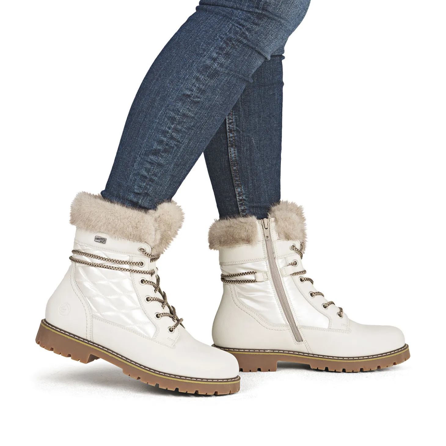 REMONTE Schnürstiefel aus Glattleder