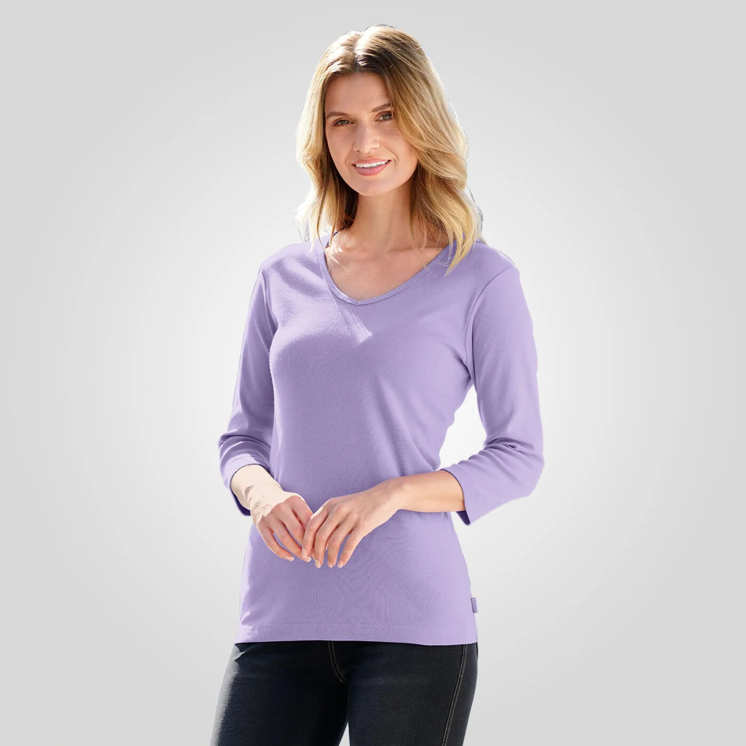 Ripp V-Neck 3/4 Arm Shirt