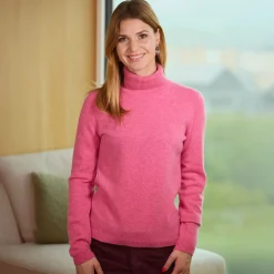 Rollkragenpullover Damen aus Kaschmir GOTS