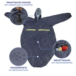 Rollstuhl-Regencape mit Ärmel