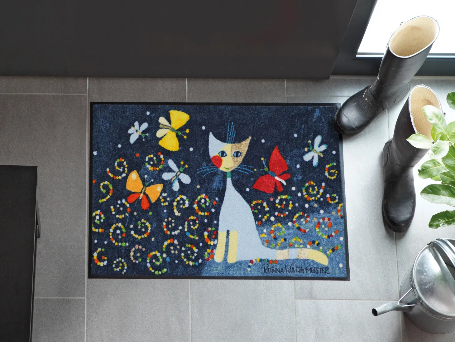 Rosina Wachtmeister Fussmatte Katze & Schmetterlinge
