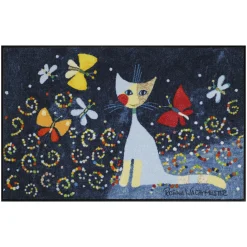 Rosina Wachtmeister Fussmatte Katze & Schmetterlinge
