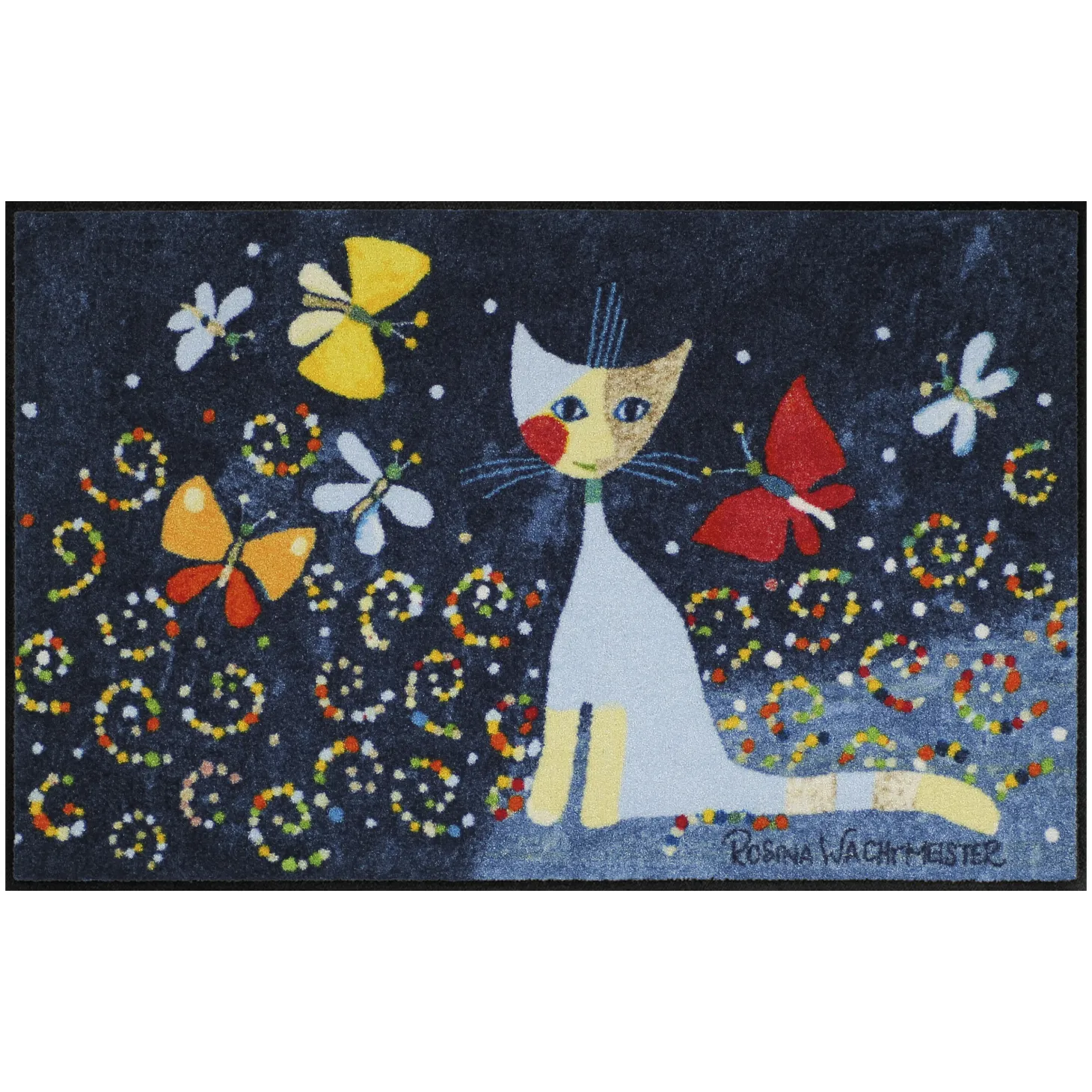 Rosina Wachtmeister Fussmatte Katze & Schmetterlinge