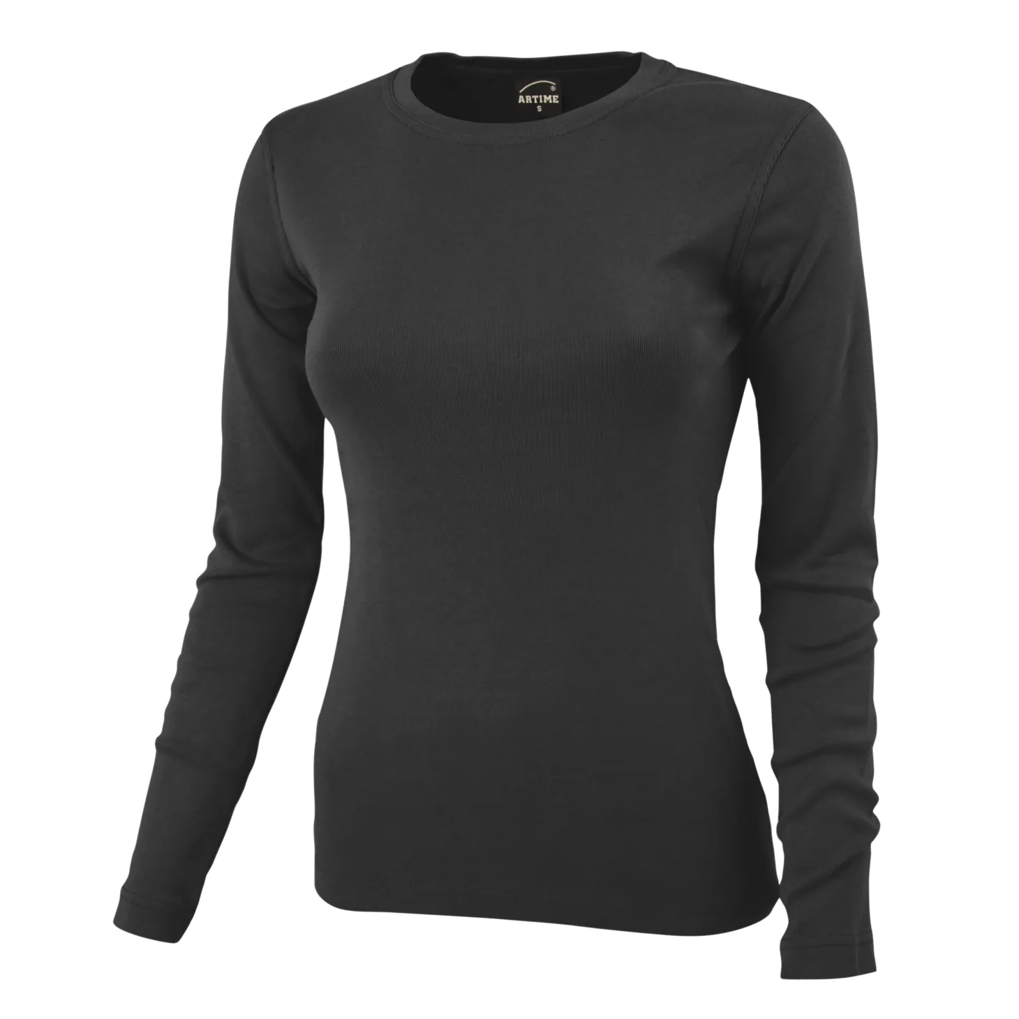 Rundhals-Shirt langarm