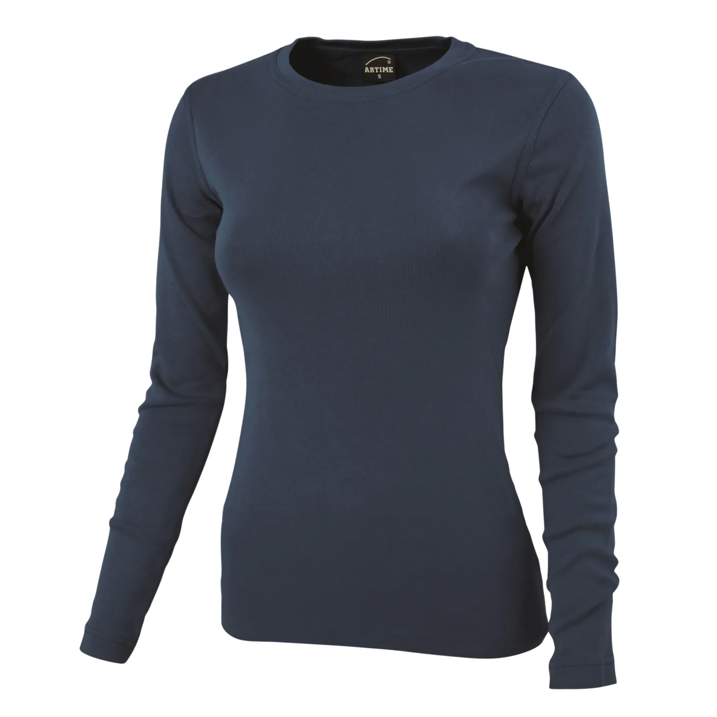 Rundhals-Shirt langarm