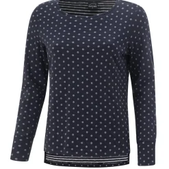 Rundhals-Sweatshirt im Micro-Tupfen-Dessin