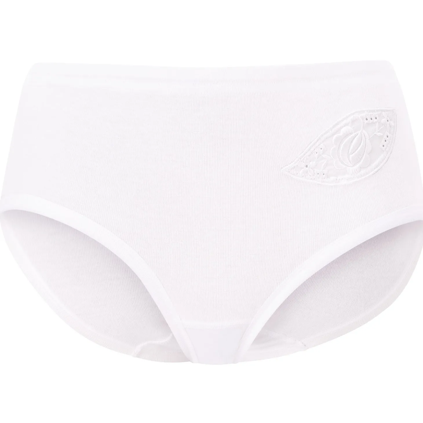 Sassa Taillenslip Feinripp mit Stickereimotiv 3er Pack