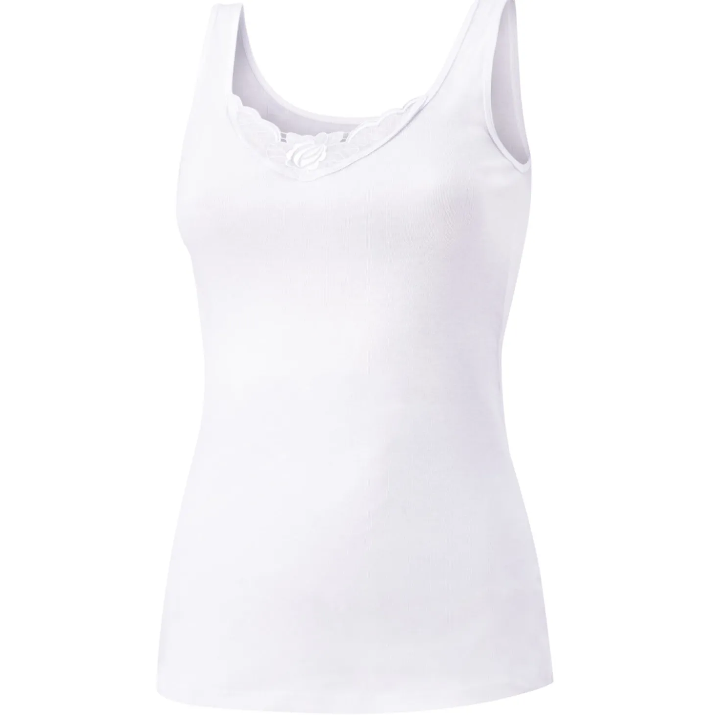 Sassa Top Feinripp mit Stickereimotiv DUO Pack
