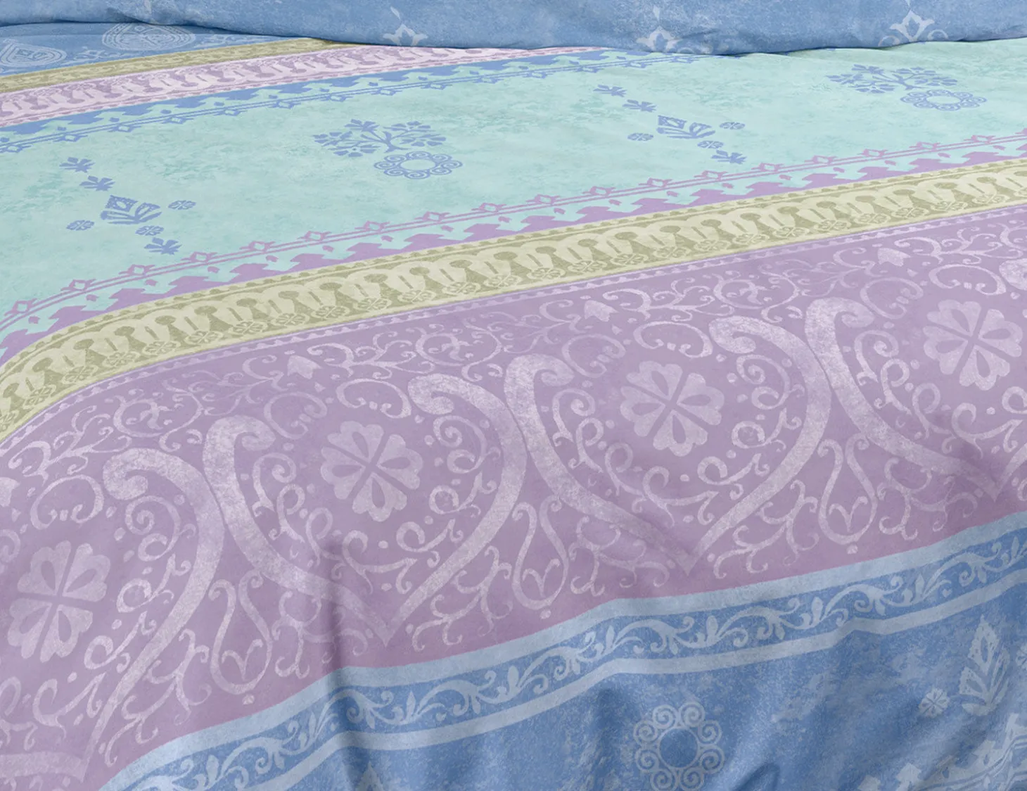 Satin Bettwäsche mit indischem Muster