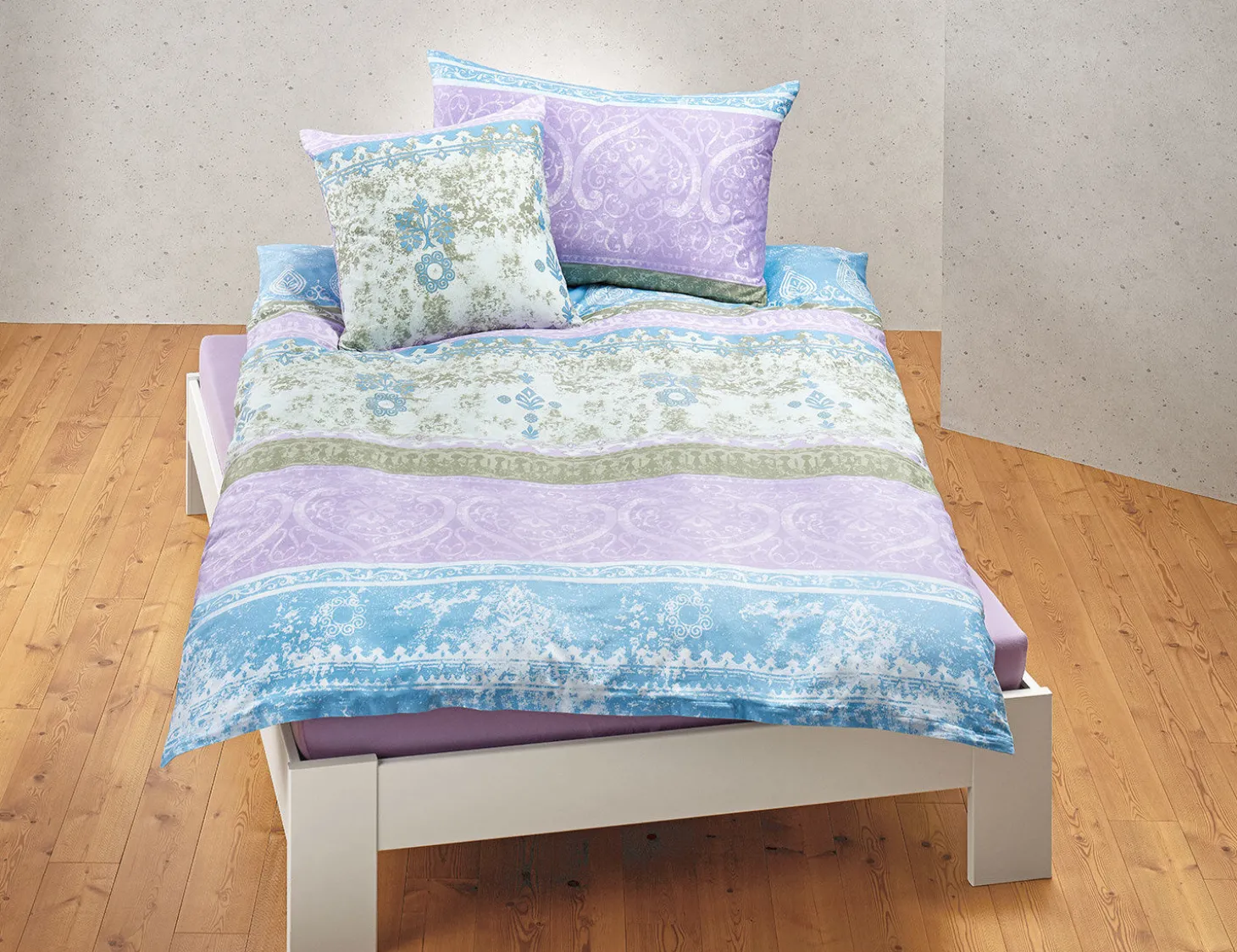 Satin Bettwäsche mit indischem Muster