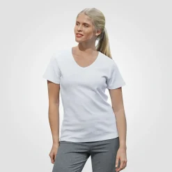 Schlichtes V-Neck Damen T-Shirt