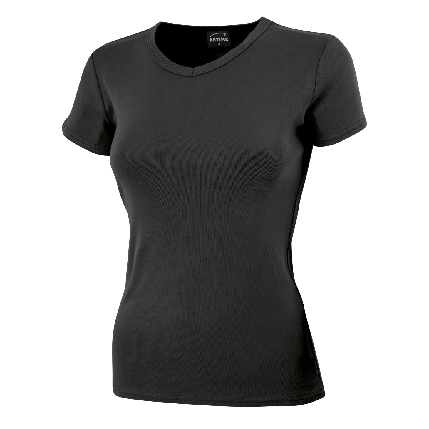 Schlichtes V-Neck Damen T-Shirt