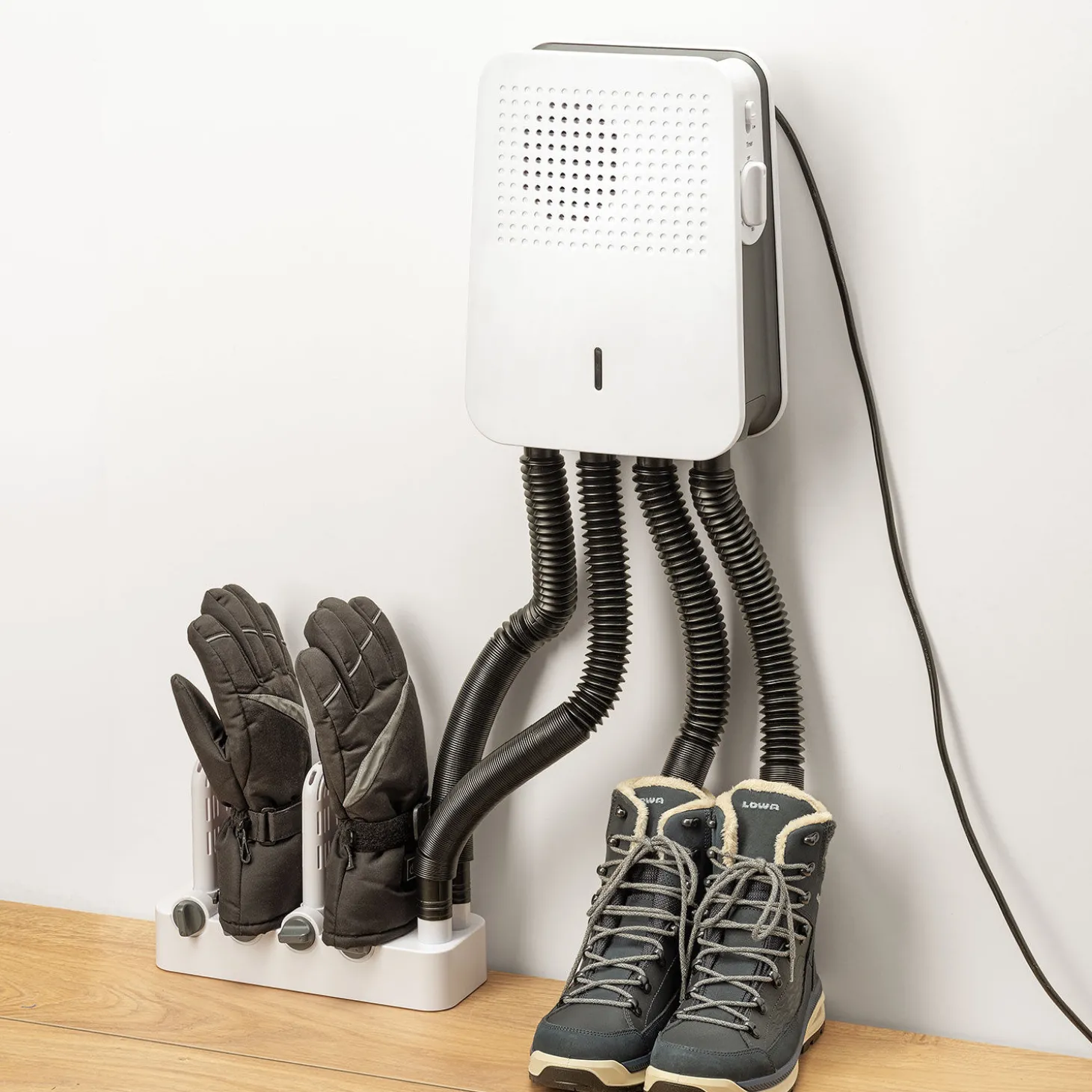 Schuh- und Handschuhtrockner mit 2 Temperaturstufen