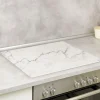 Schutzabdeckmatte Marmor weiss