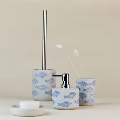 Seifenspender Aquamarin aus Keramik