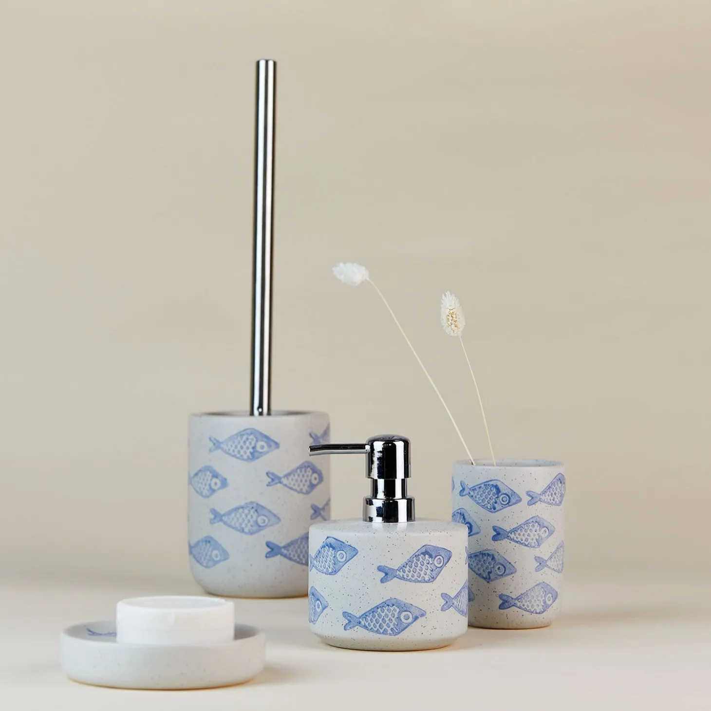 Seifenspender Aquamarin aus Keramik