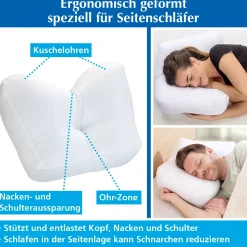 Seitenschläferkissen mit Baumwollbezug