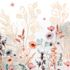 Servietten Mellow Flowers natural