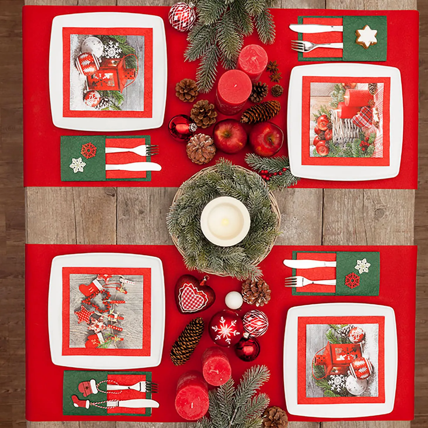 Servietten Xmas Garland