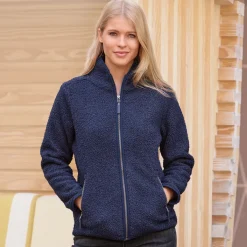 Sherpa Fleece Jacke Damen wärmend