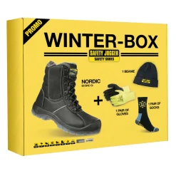 Sicherheitsschuh Box mit Mütze, Handschuhen, Socken