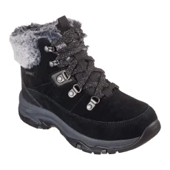 SKECHERS Schnürstiefel für Damen aus Veloursmaterial